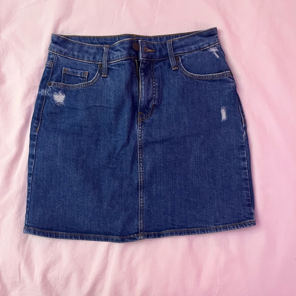 Dark Blue Denim Skirt